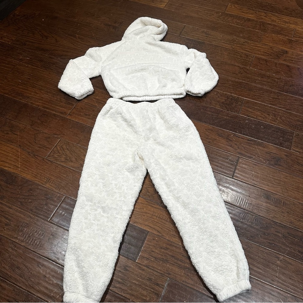 No Boundaries Soft Cream Fleece Coord Womens size 4-6 - Picture 6 of 6